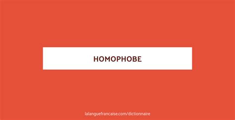 homophobe definition francais